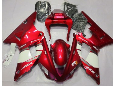 00-01 Feuerrot & Weiß R1 Motorrad Verkleidung