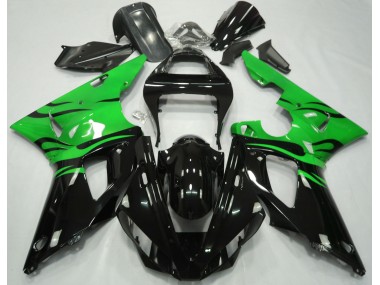 00-01 Schwarz Flamme & Grün R1 Motorrad Verkleidung