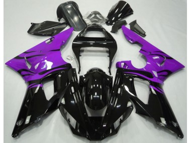 00-01 Schwarz Flamme & Lila R1 Motorrad Verkleidung