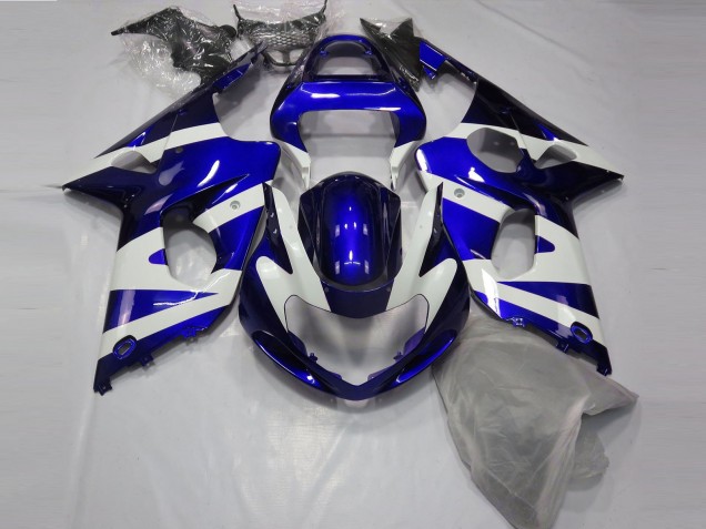 00-02 Glänzend Blau & Weiß GSXR 1000 Motorrad Verkleidung 00-02 Glänzend Blau & Weiß GSXR 1000 Motorrad Verkleidung
