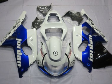 00-02 Jordan Blau & Weiß GSXR 1000 Motorrad Verkleidung