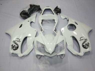 01-03 Dragon White CBR600 F4i Motorrad Verkleidung