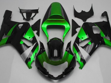 01-03 Glänzend Grün & Schwarz GSXR 600-750 Motorrad Verkleidung