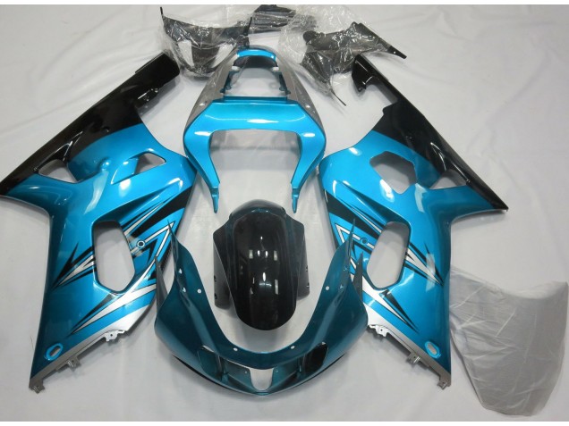 01-03 Hellblau & Silber GSXR 600-750 Motorrad Verkleidung 01-03 Hellblau & Silber GSXR 600-750 Motorrad Verkleidung