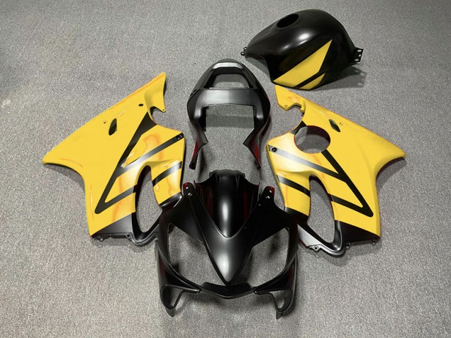 01-03 Matt Schwarz & Gelb CBR600 F4i Motorrad Verkleidung