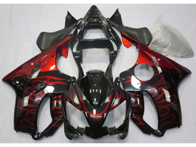 01-03 Rot Flamme CBR600 F4i Motorrad Verkleidung 01-03 Rot Flamme CBR600 F4i Motorrad Verkleidung