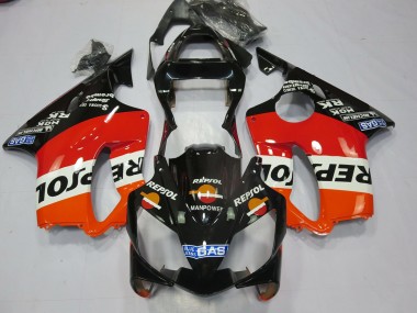 01-03 Schwarz Repsol CBR600 F4i Motorrad Verkleidung