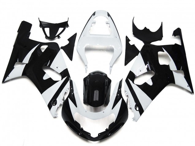 01-03 Weiß & Schwarz Stil OEM GSXR 600-750 Motorrad Verkleidung