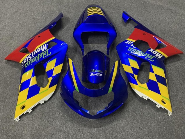 01-03 Telefonica GSXR 600-750 Motorrad Verkleidung 01-03 Telefonica GSXR 600-750 Motorrad Verkleidung
