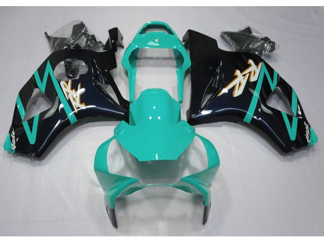 02-03 Glänzendes Schwarz & Cyan CBR954RR Motorrad Verkleidung 02-03 Glänzendes Schwarz & Cyan CBR954RR Motorrad Verkleidung