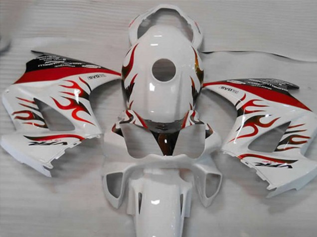 02-12 Weiß Rot Flamme VFR800 Motorrad Verkleidung 02-12 Weiß Rot Flamme VFR800 Motorrad Verkleidung