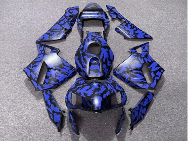 03-04 Blau Camo CBR600RR Motorrad Verkleidung