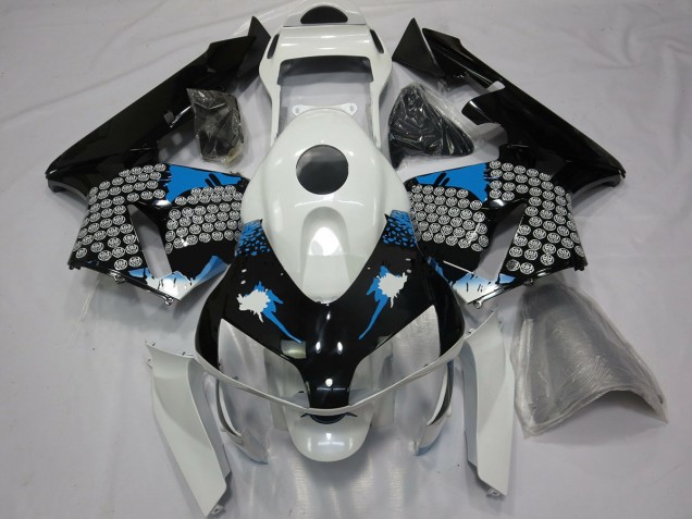 03-04 Blaue Weiße & Schwarze Spritzer CBR600RR Motorrad Verkleidung