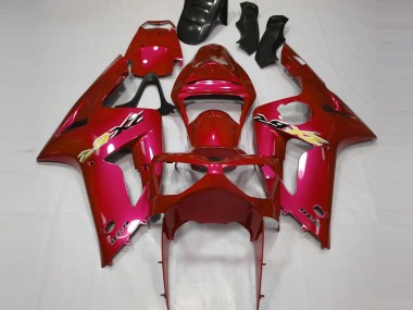 03-04 Candy Rot ZX6R Motorrad Verkleidung