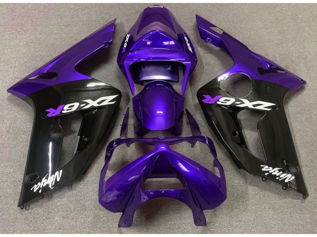 03-04 Glanz Lila & Schwarz ZX6R Motorrad Verkleidung