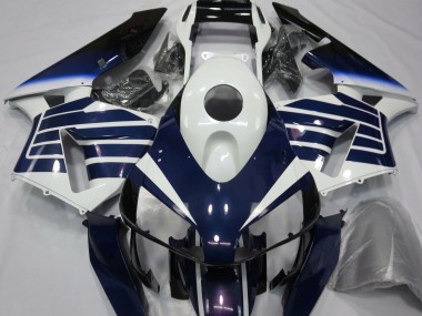 03-04 Glänzend Weiß & Blau Verblasst CBR600RR Motorrad Verkleidung