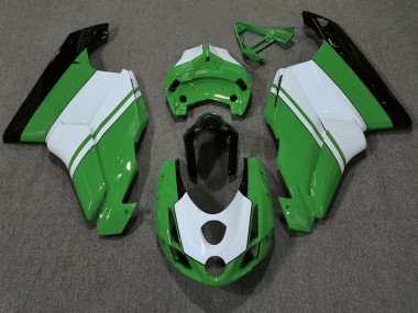 03-04 Glänzend Grün & Weiß Ducati 749 999 Motorrad Verkleidung
