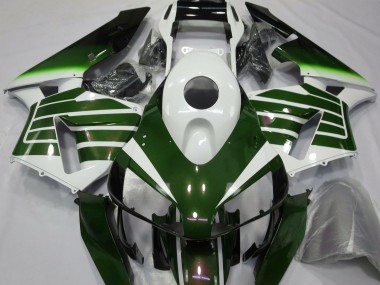 03-04 Glänzend Weiß & Grün Verblassen CBR600RR Motorrad Verkleidung