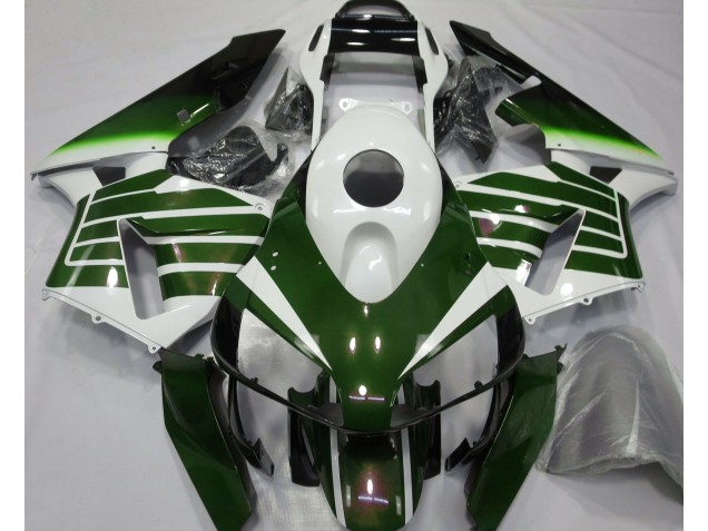 03-04 Glänzend Weiß & Grün Verblassen CBR600RR Motorrad Verkleidung 03-04 Glänzend Weiß & Grün Verblassen CBR600RR Motorrad Verkleidung