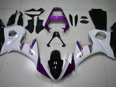 03-04 Glänzend Weiß & Lila Akzente R6 Motorrad Verkleidung