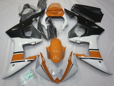 03-04 Glänzend Weiß & Orange R6 Motorrad Verkleidung