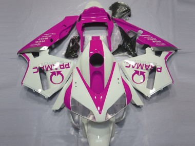 03-04 Glänzend Weiß & Rosa Pramac CBR600RR Motorrad Verkleidung