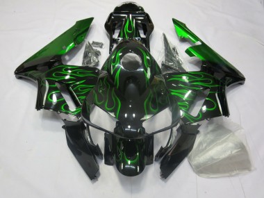 03-04 Grün Flamme CBR600RR Motorrad Verkleidung