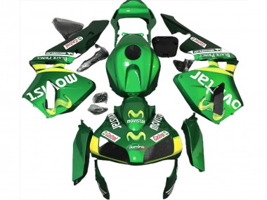 03-04 Grün Movistar CBR600RR Motorrad Verkleidung