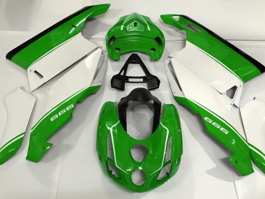 03-04 Weiß Grün & Schwarz Ducati 749 999 Motorrad Verkleidung