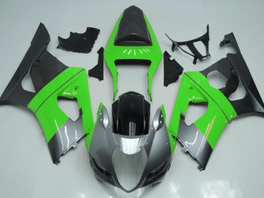 03-04 Grün-Silber & Schwarz GSXR 1000 Motorrad Verkleidung