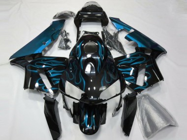 03-04 Hellblau Flamme CBR600RR Motorrad Verkleidung