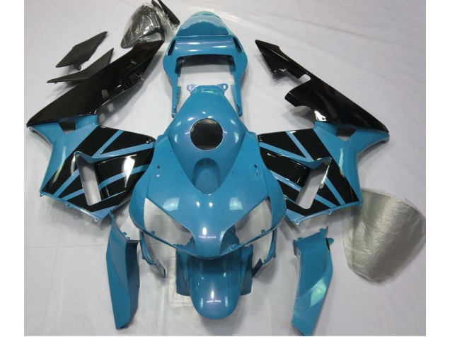 03-04 Hellblau & Schwarz Glänzend CBR600RR Motorrad Verkleidung 03-04 Hellblau & Schwarz Glänzend CBR600RR Motorrad Verkleidung