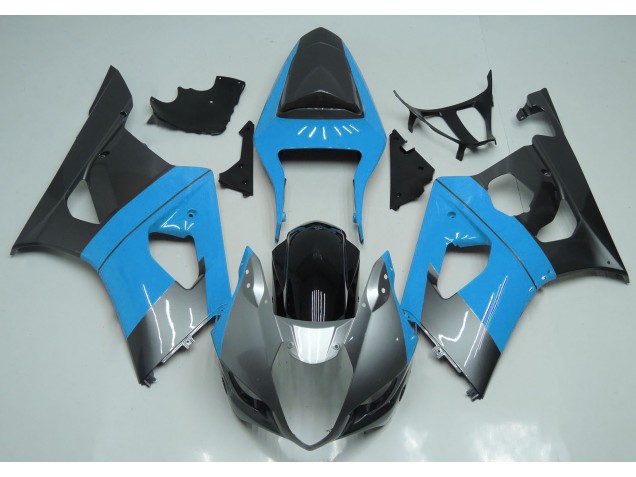 03-04 Hellblau Silber & Schwarz GSXR 1000 Motorrad Verkleidung 03-04 Hellblau Silber & Schwarz GSXR 1000 Motorrad Verkleidung
