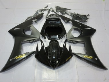03-04 Matt Schwarz Gold R6 Motorrad Verkleidung