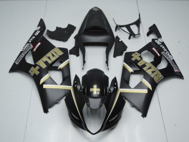 03-04 Matt Schwarz Rizla GSXR 1000 Motorrad Verkleidung