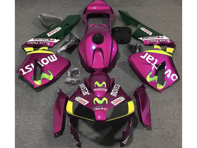 03-04 Pink Movistar CBR600RR Motorrad Verkleidung