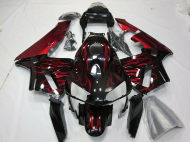 03-04 Rot Flamme CBR600RR Motorrad Verkleidung