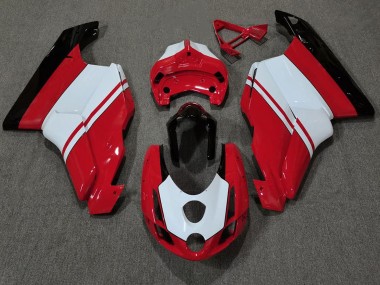 03-04 Rot Glänzend & Weiß Ducati 749 999 Motorrad Verkleidung