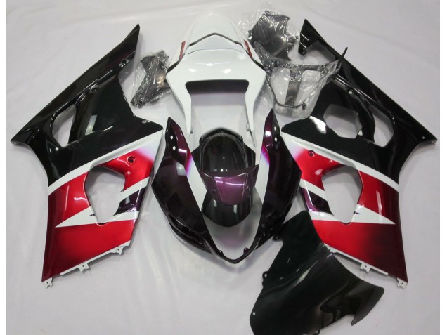 03-04 Rot Glänzend & Weiß GSXR 1000 Motorrad Verkleidung 03-04 Rot Glänzend & Weiß GSXR 1000 Motorrad Verkleidung