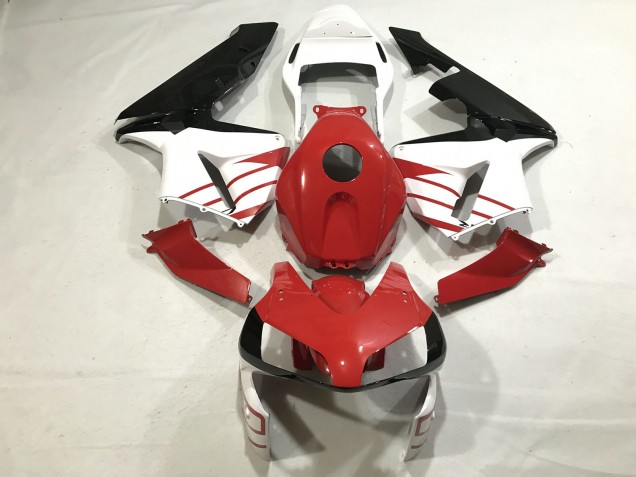 03-04 Rot Glänzend / Matt Weiß CBR600RR Motorrad Verkleidung 03-04 Rot Glänzend / Matt Weiß CBR600RR Motorrad Verkleidung