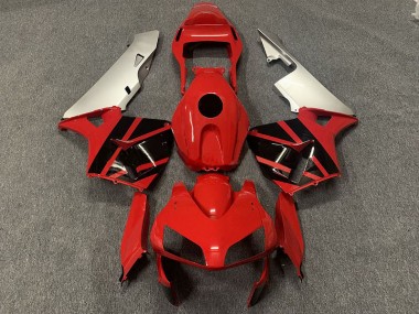 03-04 Rot Schwarz & Silber CBR600RR Motorrad Verkleidung