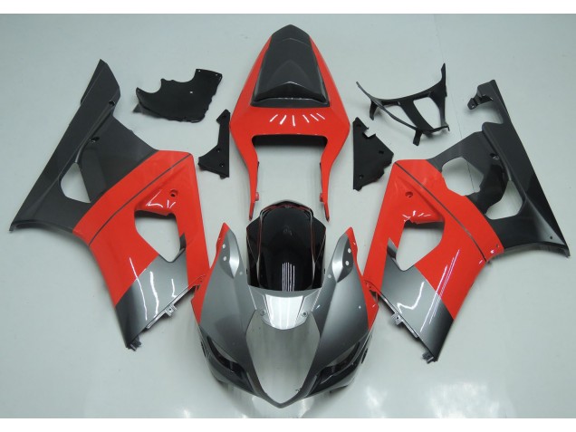 03-04 Rot-Silber & Schwarz GSXR 1000 Motorrad Verkleidung 03-04 Rot-Silber & Schwarz GSXR 1000 Motorrad Verkleidung