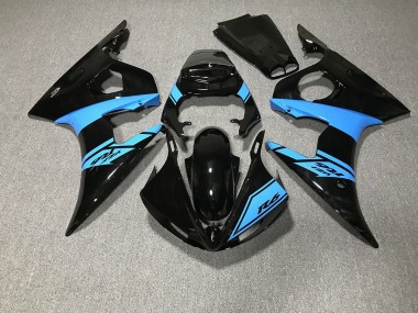 03-04 Schwarz Glänzend & Hellblau R6 Motorrad Verkleidung