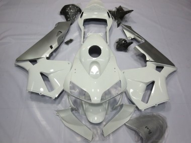 03-04 Silber & Weiß CBR600RR Motorrad Verkleidung