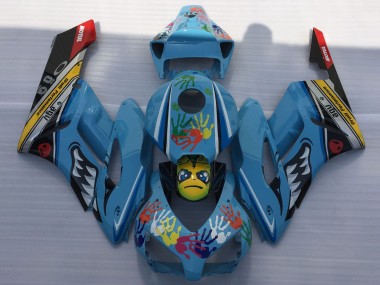04-05 Blauer Hai CBR1000RR Motorrad Verkleidung