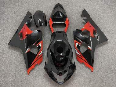04-05 Glänzend Schwarz & Rot GSXR 600-750 Motorrad Verkleidung