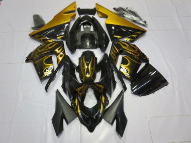 04-05 Gold Flamme ZX10R Motorrad Verkleidung
