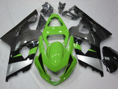 04-05 Grün & Silber GSXR 600-750 Motorrad Verkleidung