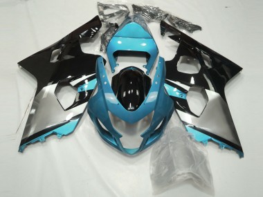 04-05 Hellblau Silber & Schwarz GSXR 600-750 Motorrad Verkleidung