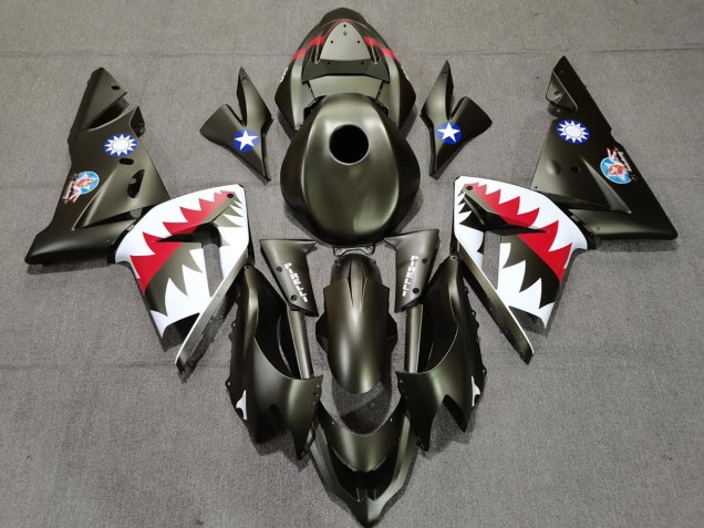 04-05 Militärgrüner Hai ZX10R Motorrad Verkleidung 04-05 Militärgrüner Hai ZX10R Motorrad Verkleidung